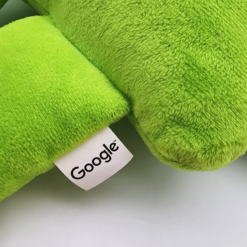 Google Android Green Robot Bugdroid Plush 18” Original Flat Design Mascot Retro